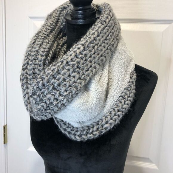 Juicy Couture silver gray metallic infinity scarf - Picture 7 of 7